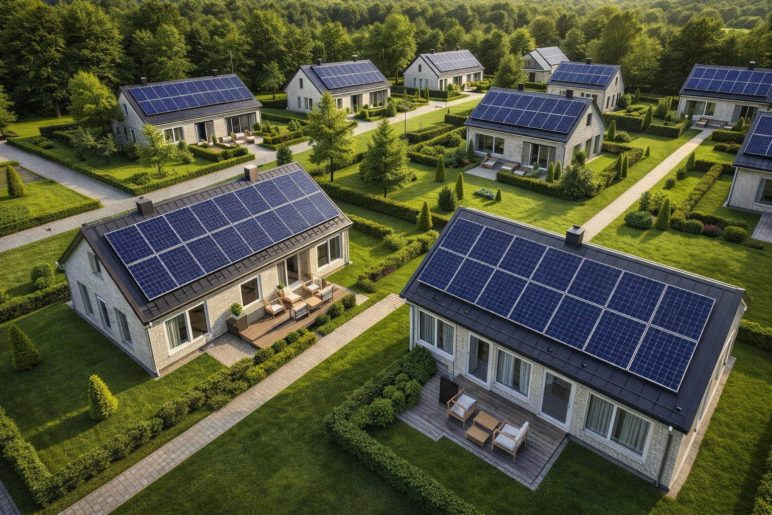 Comunidad de vecinos con paneles solares